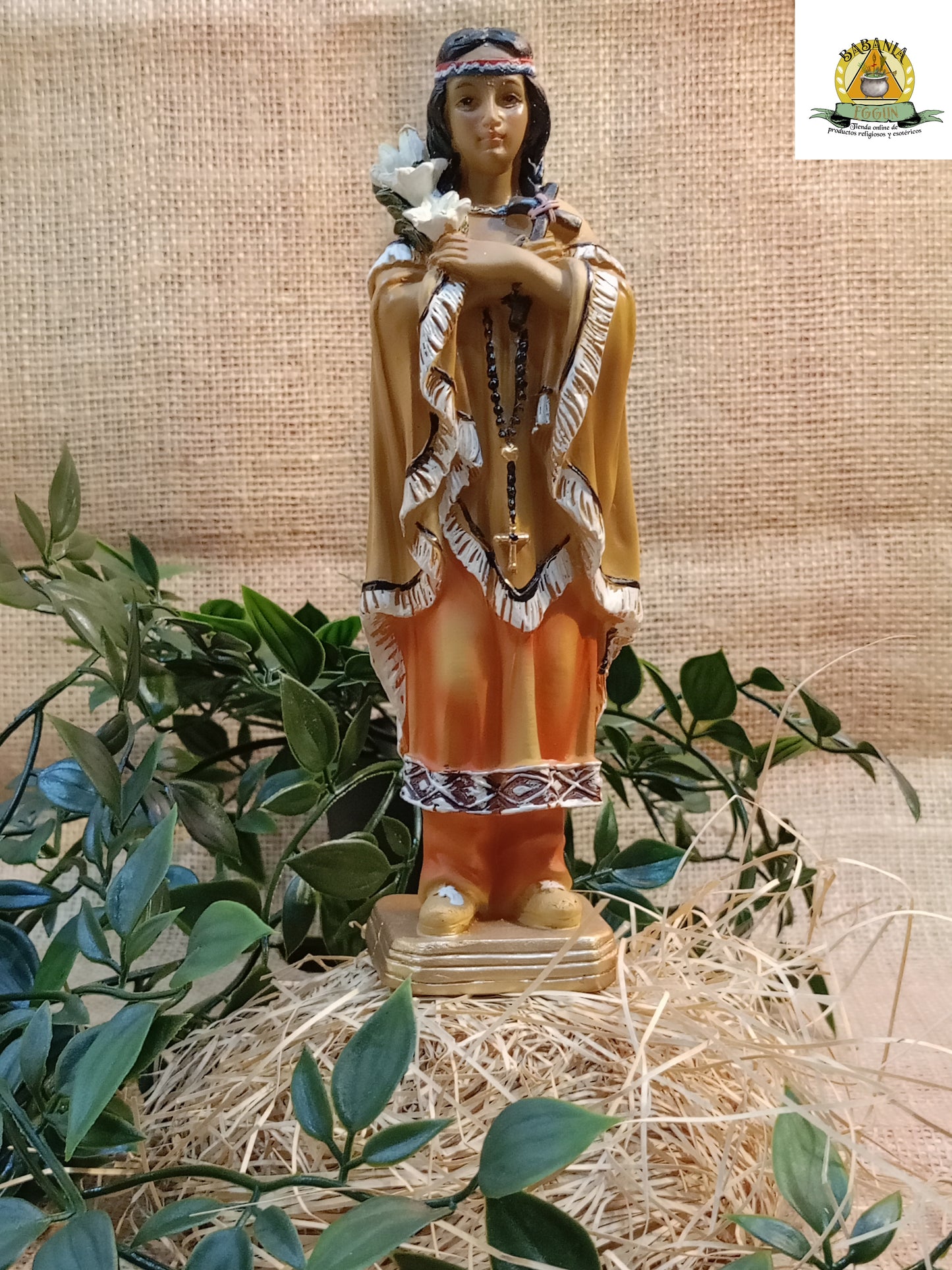 ESTATUA SANTA CATALINA TEKAKWITHA 20 CM