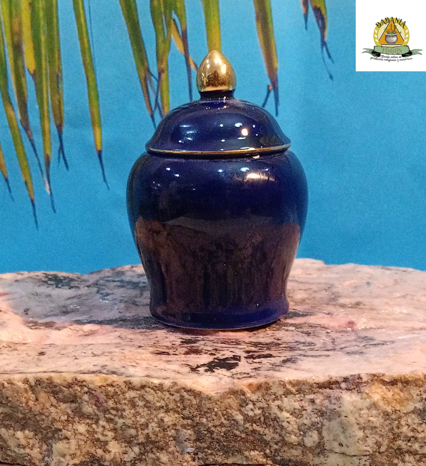 IBEYIS POTICHE AZUL pequeño ( 6.5 x 4.5)