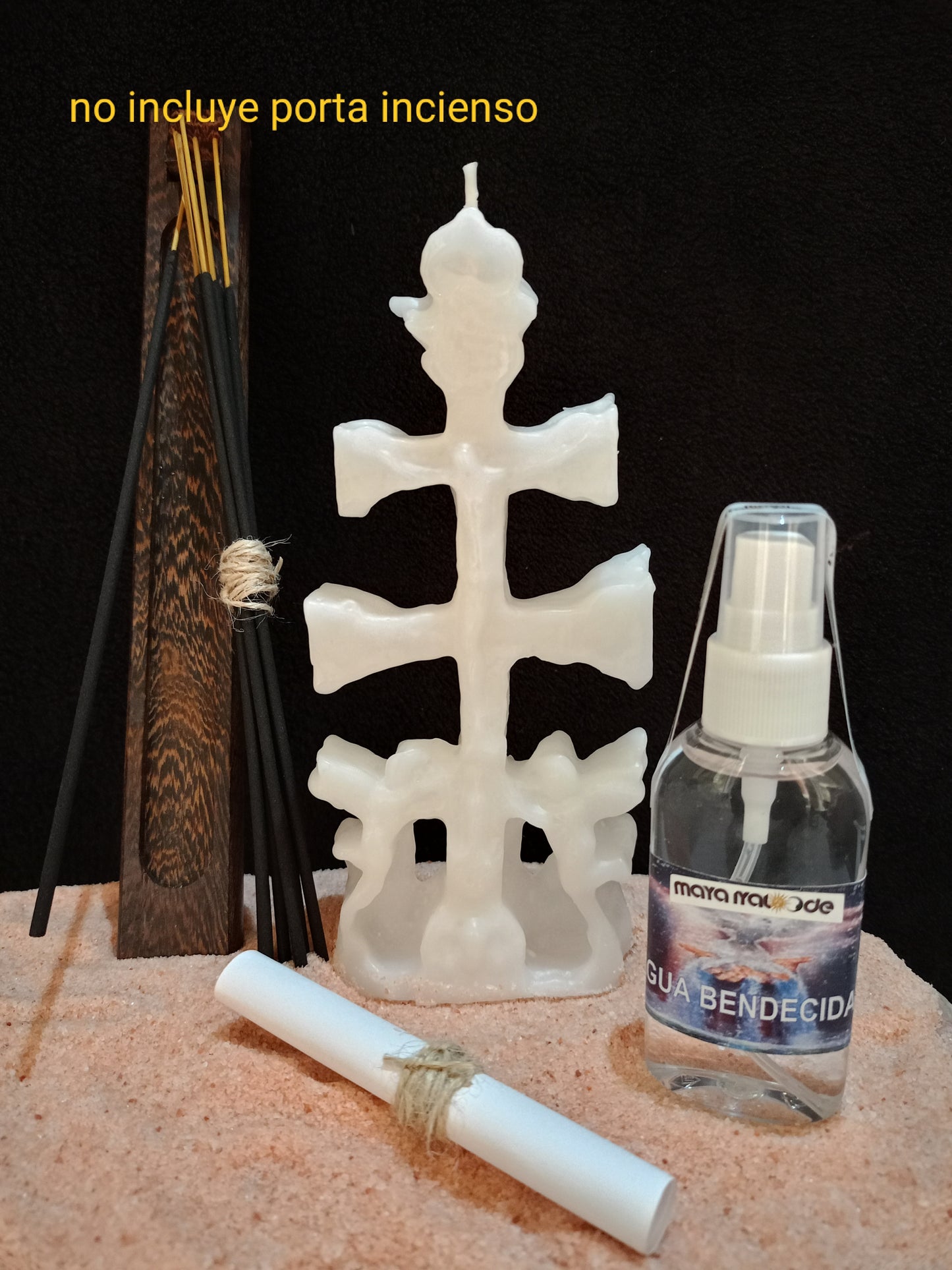 PACK CARAVACA +ORACION Y AGUA BENDITA 20g incienso