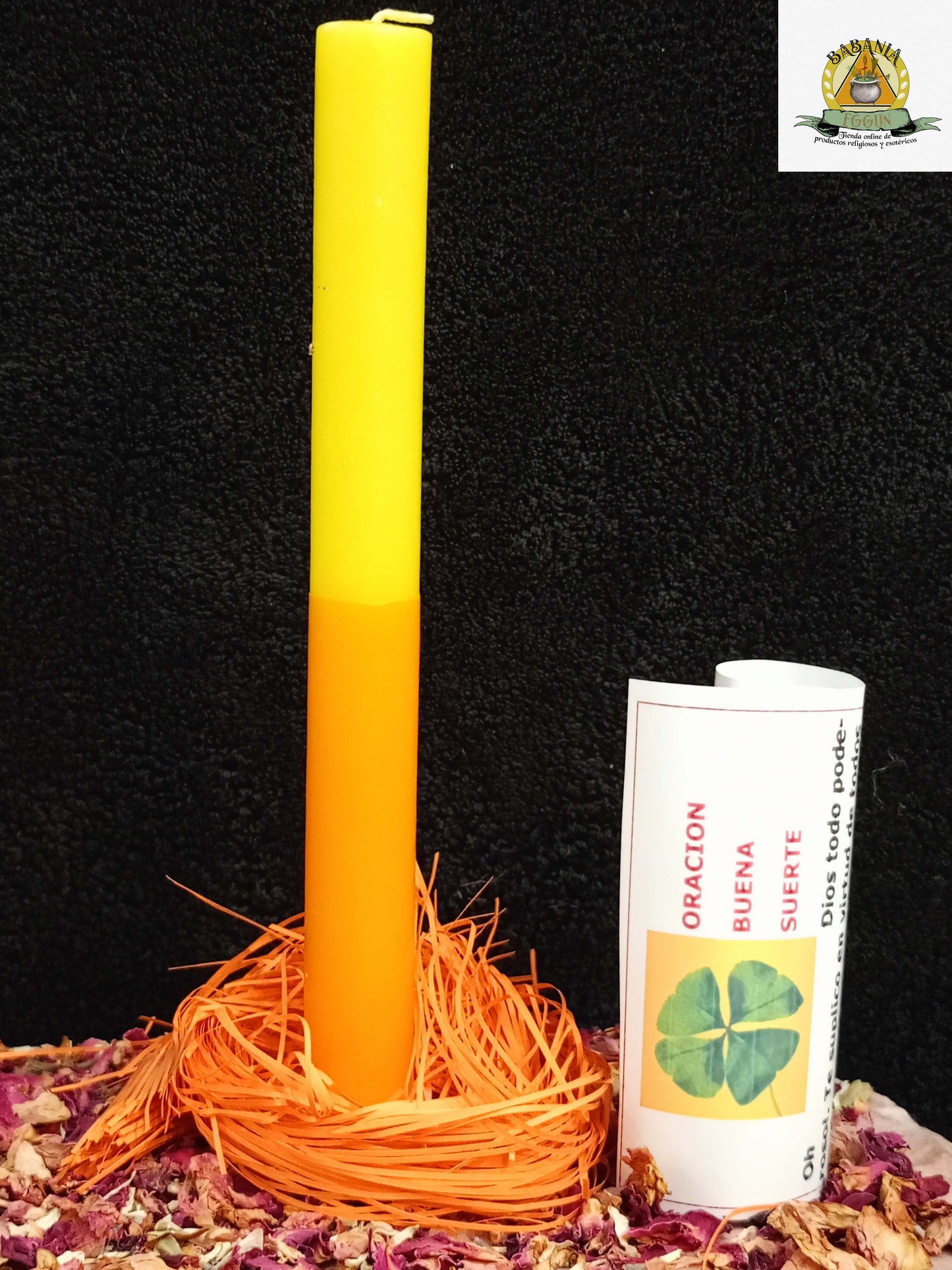 VELA BUJIA + ORACION BUENA SUERTE