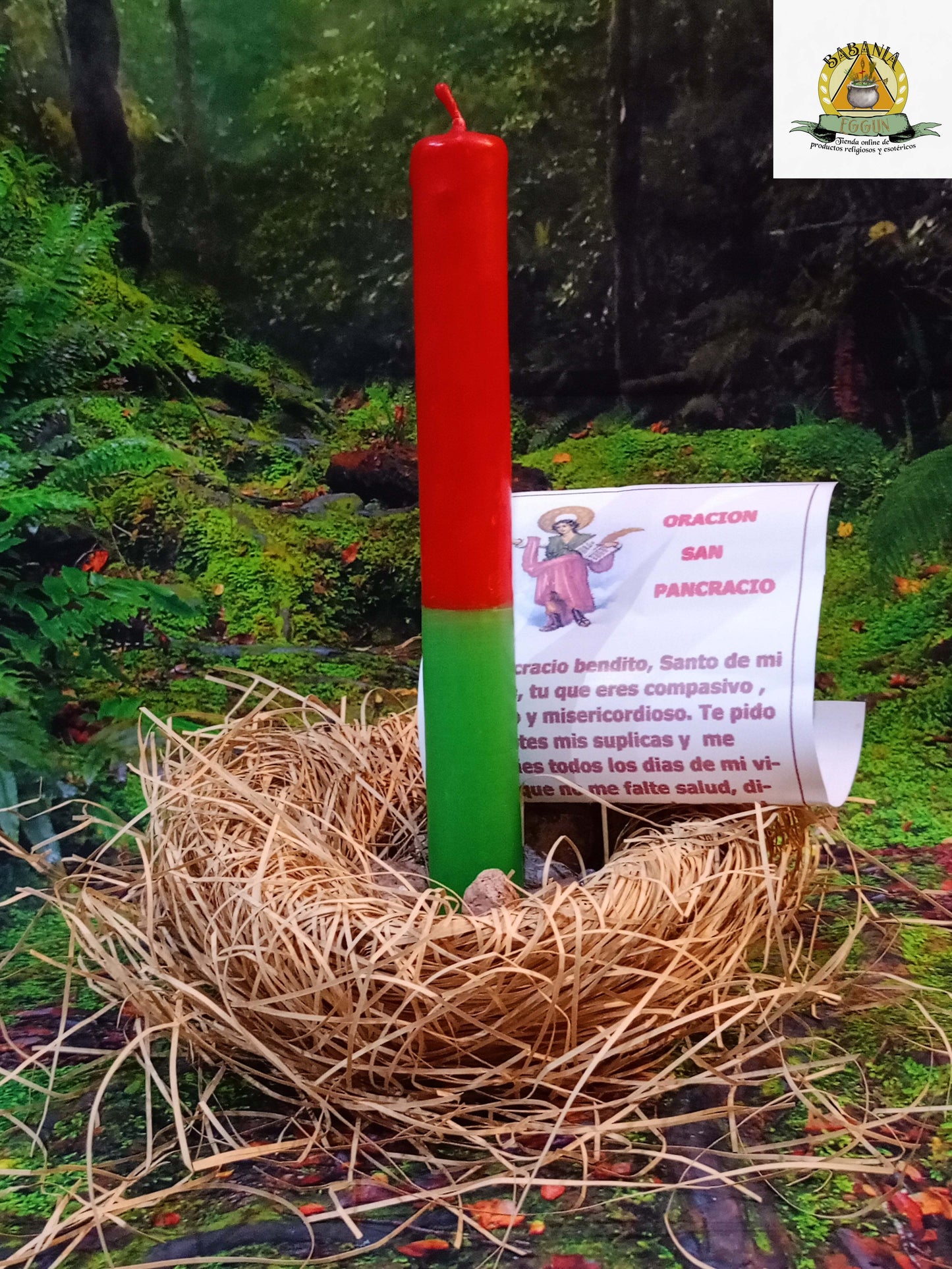 VELA + ORACION SAN PANCRACIO 20 CM