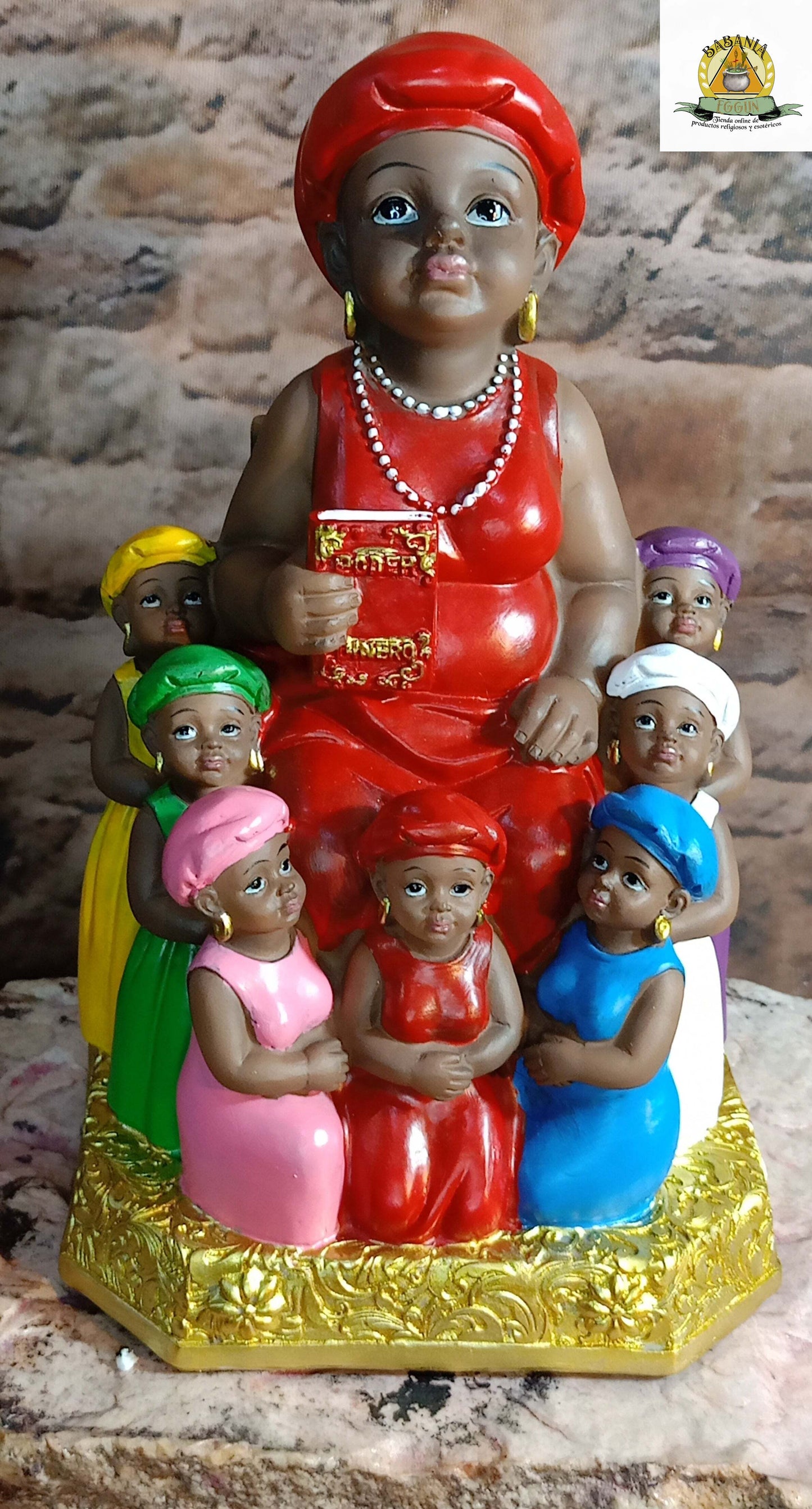 MADAMA ROJA 22 CM CON BASE E HIJOS ( MAMA FRANCISCA)