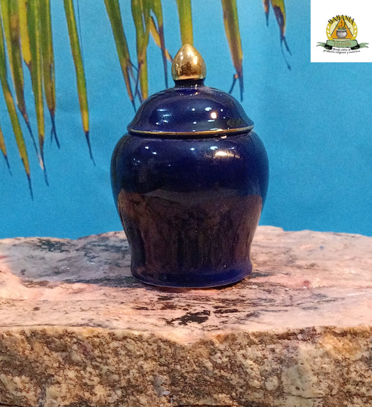 IBEYIS POTICHE AZUL pequeño ( 6.5 x 4.5)