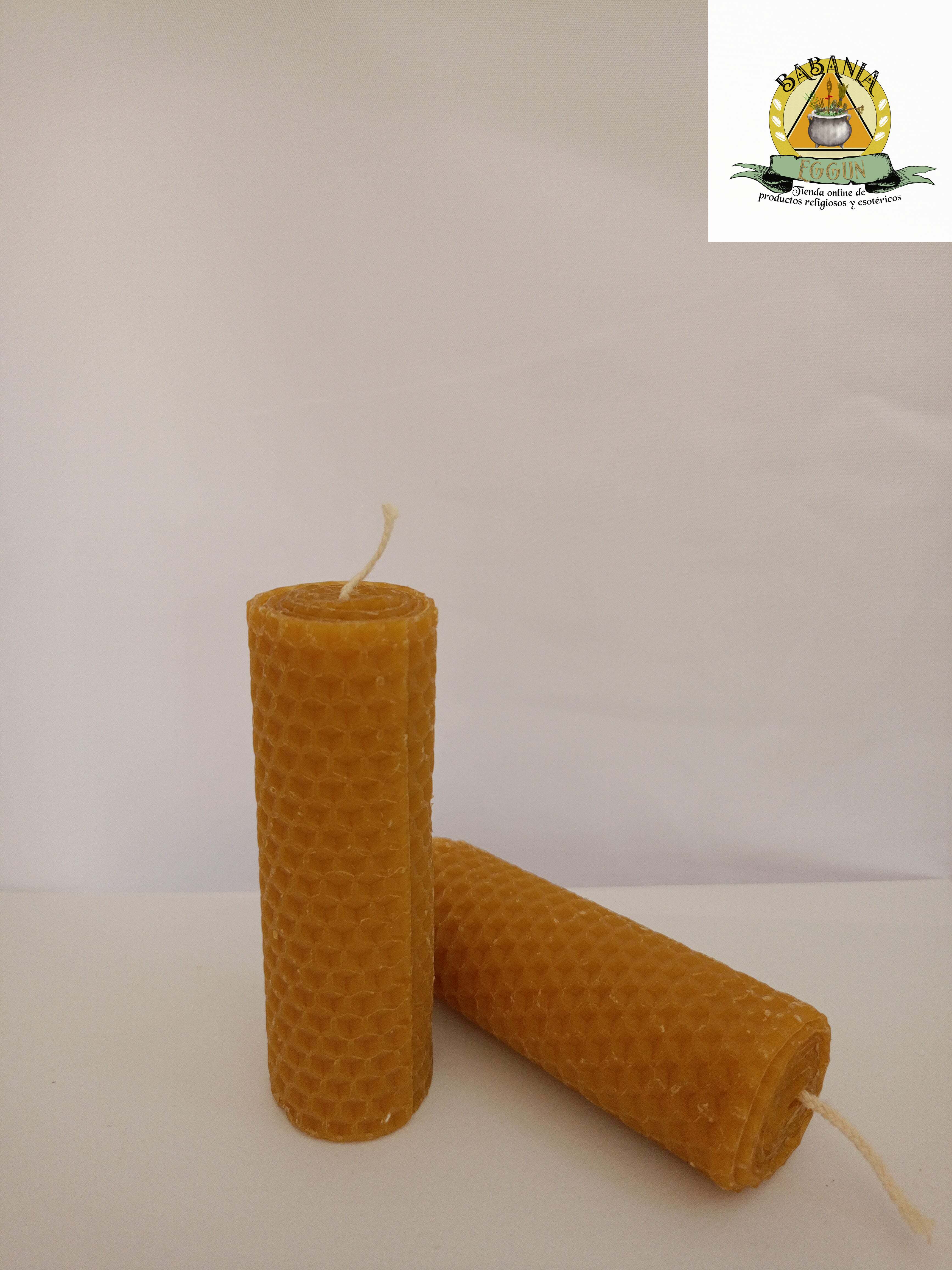 VELA MIEL PANAL 10 CM  3X5 CM DE diametro CERA 100% virgen