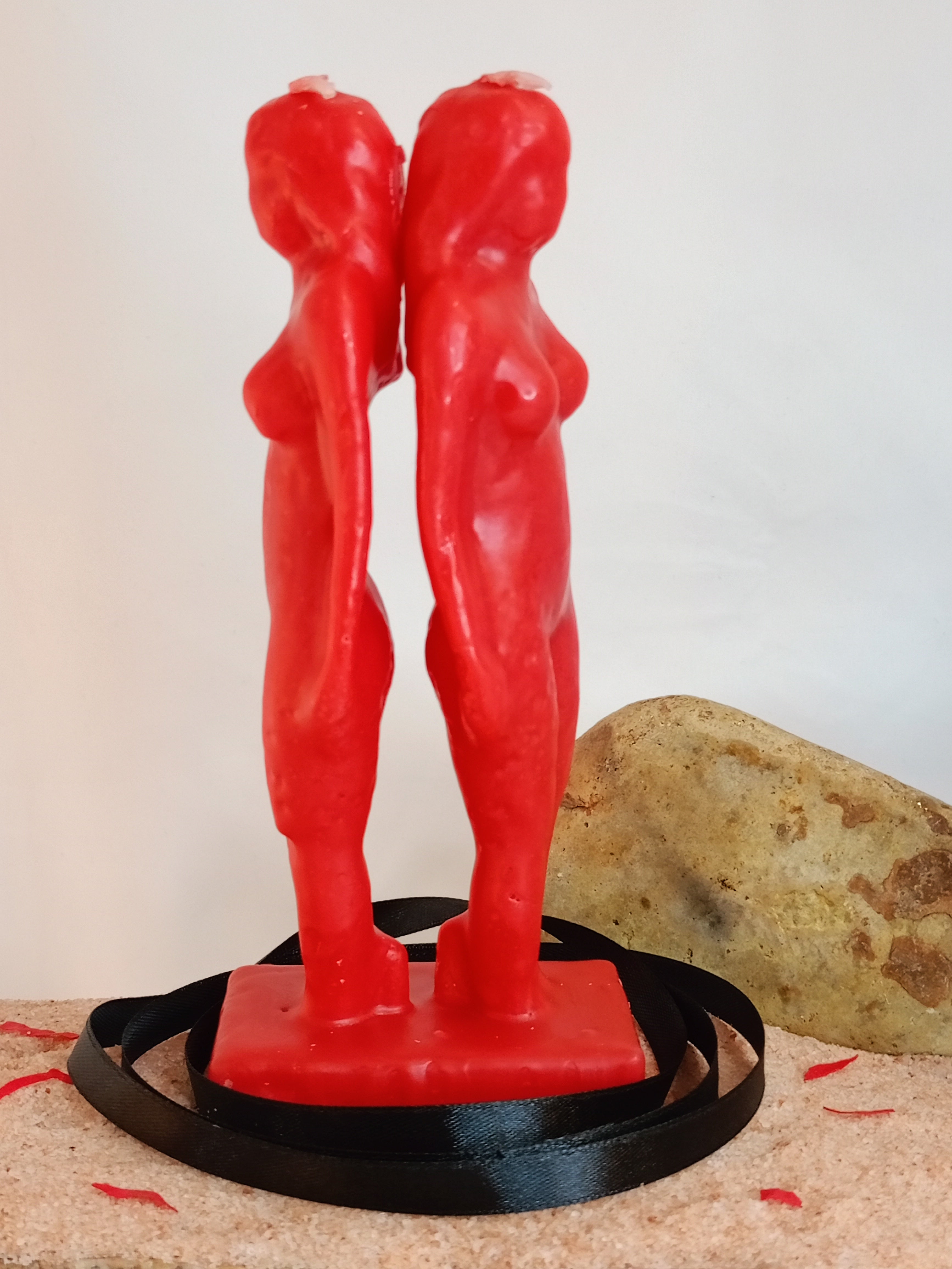 CANDELA SEPARAZIONE DONNA-DONNA 14cm (rossa)