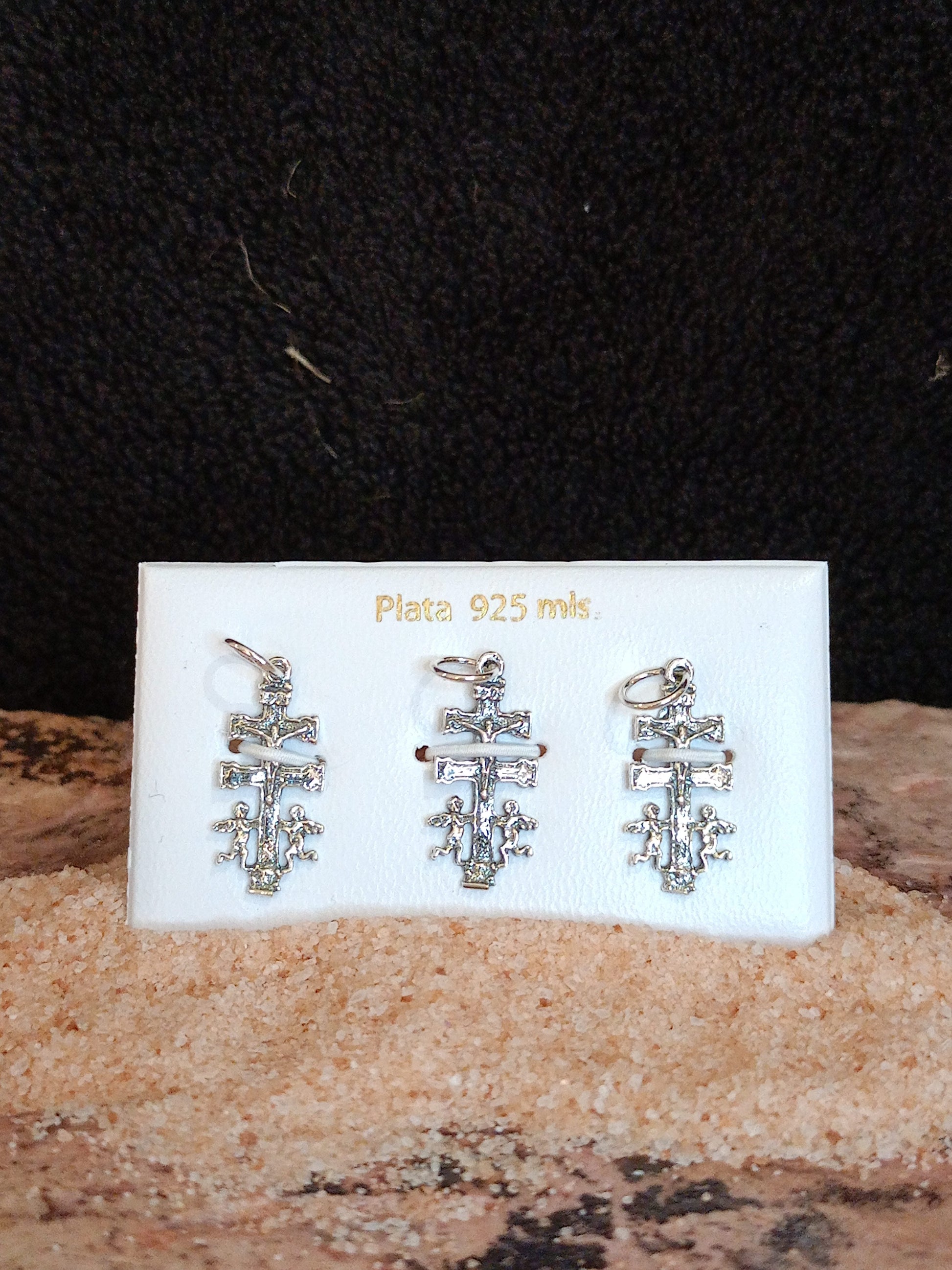 AMULETO CRUZ DE CARAVACA UNIDAD 2CM (plata 925) AMULETOS