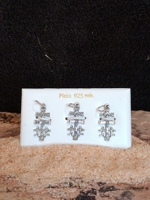 AMULETO CRUZ DE CARAVACA UNIDAD 2CM (plata 925) AMULETOS