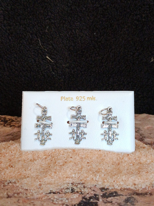 AMULETO CRUZ DE CARAVACA UNIDAD 2CM (plata 925) AMULETOS