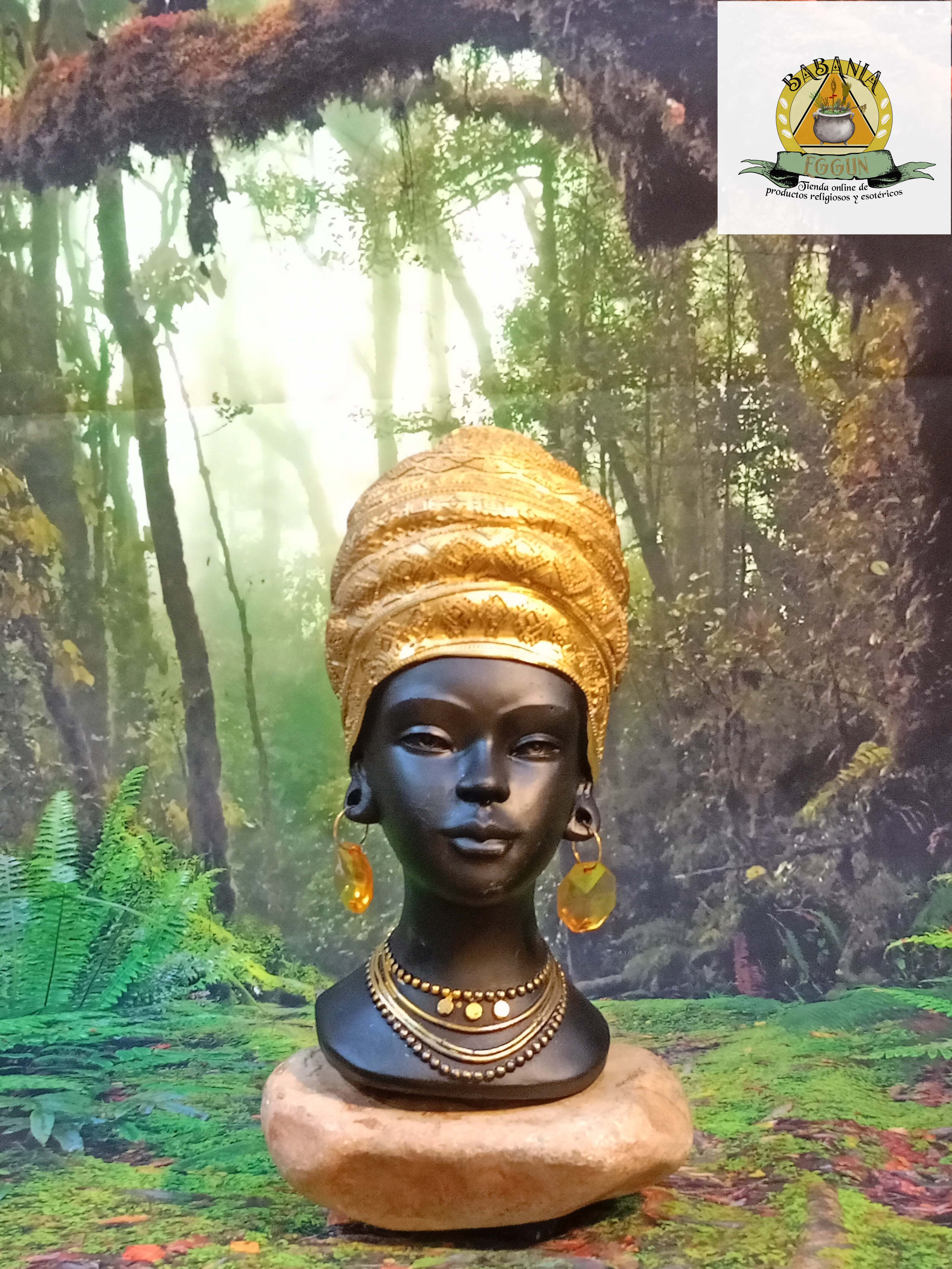 BUSTO AFRICANO  REPRESENTACION 22 CM