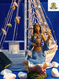 ESTATUA YEMAYA CON ESTRELLA 20 CM