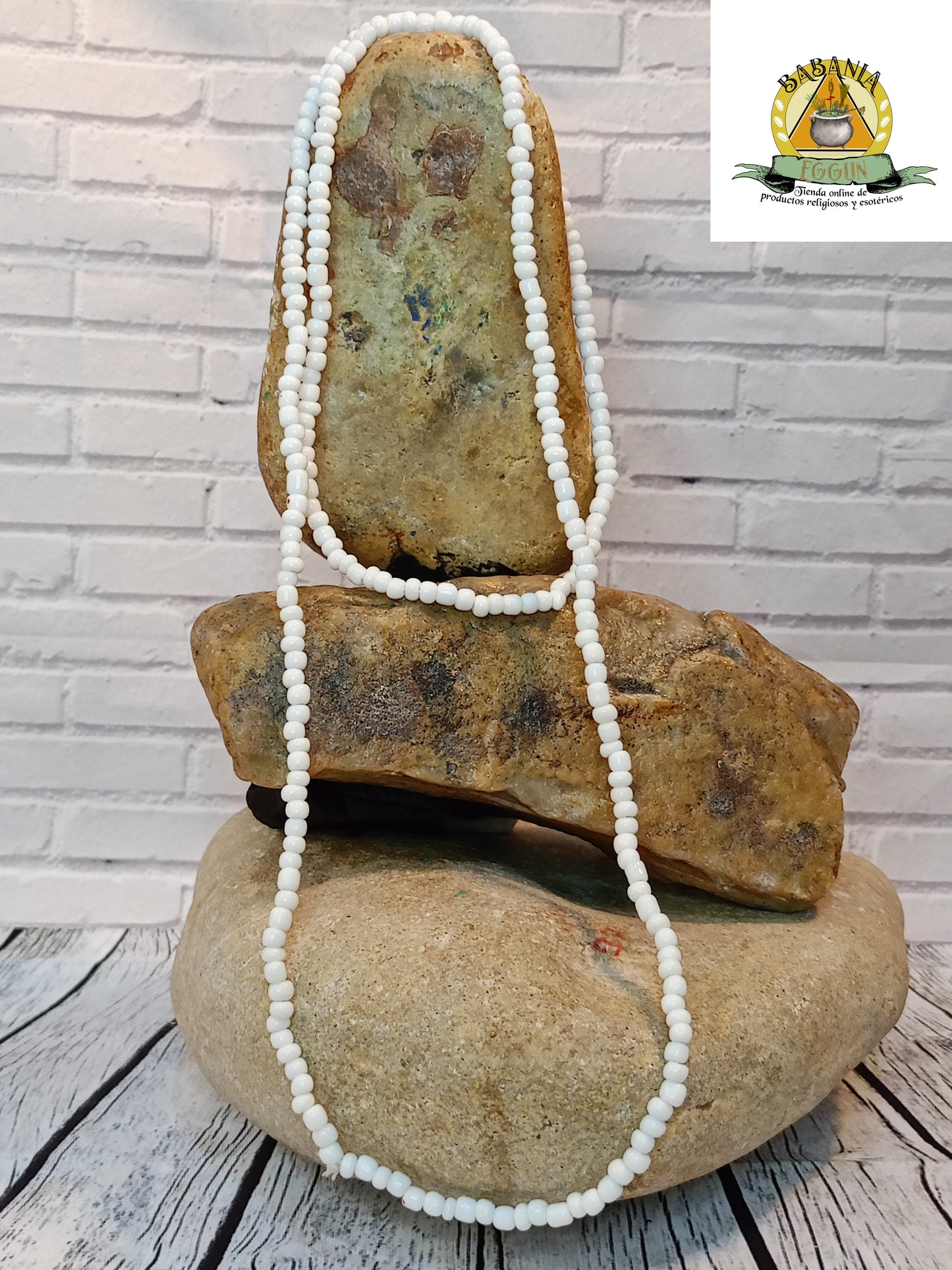 COLLAR OBATALA 60 CM ( BLANCO)