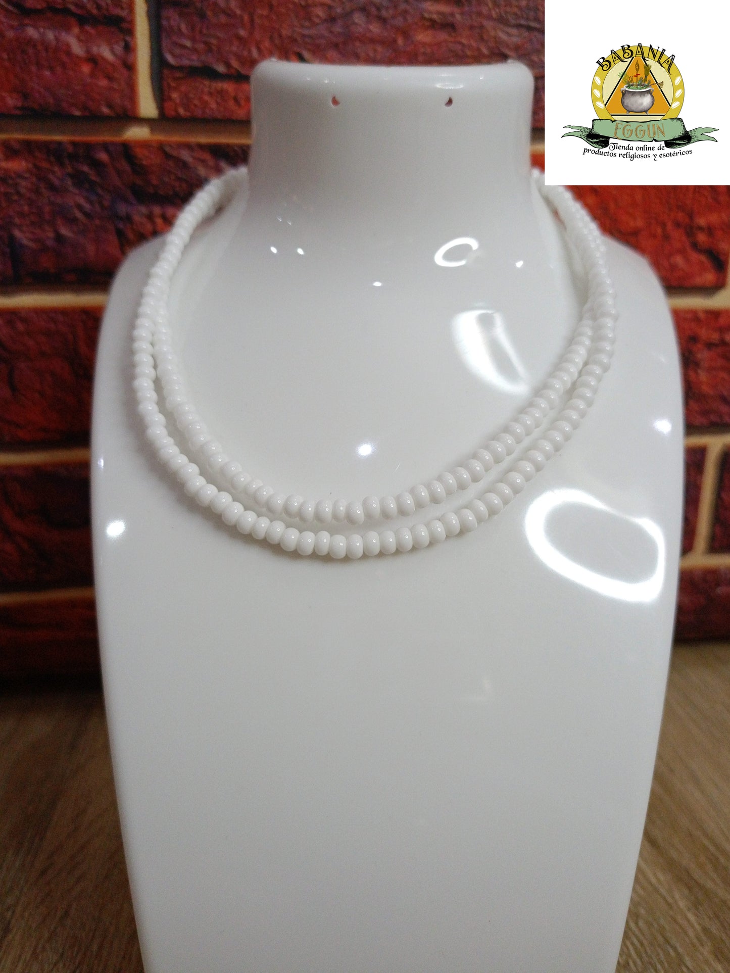 COLLAR OBATALA 60 CM ( BLANCO)