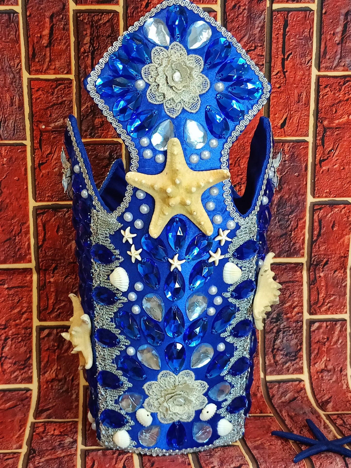 CORONA DECORADA YEMAYA  MAYELEWO GRANDE  (personaliza)