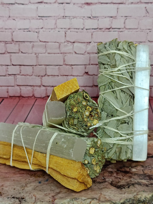ATADO SALVIA+PALO SANTO+SELENITA